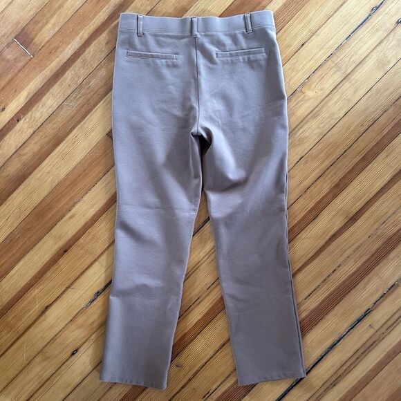 Quince Ultra-Stretch Ponte Straight Leg Pants in Roasted Pecan Size M - Picture 3 of 7